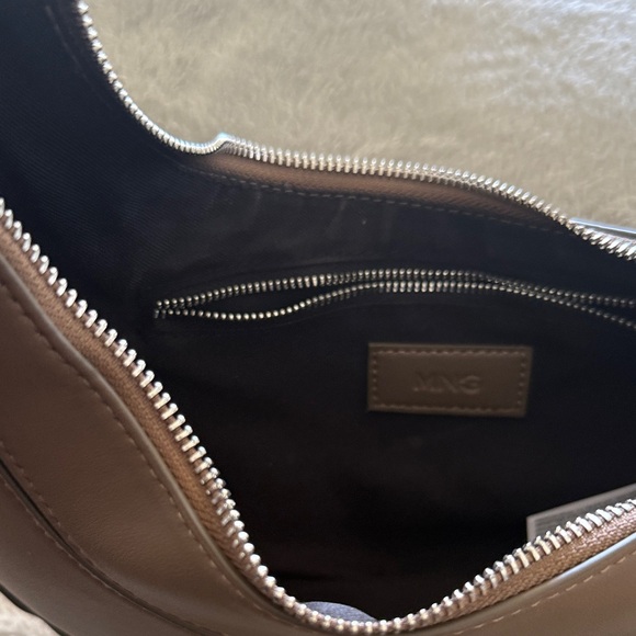 Mango Crescent Shoulder Bag in Taupe Brown - Picture 4 of 5